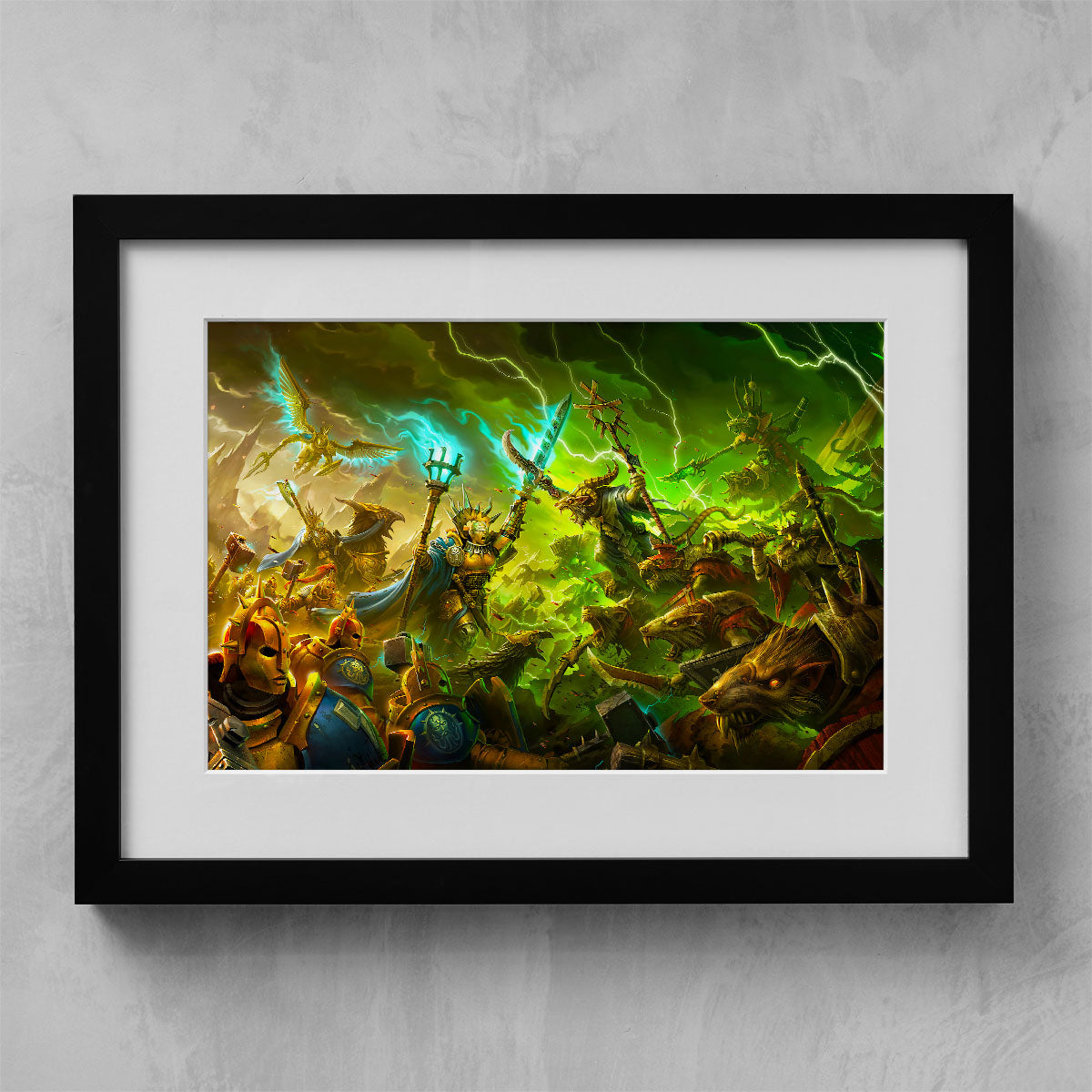 hammers of sigmar vs skaven-raymond swanland-hammersofsigmarvsskaven_07.09_-05framedprint-warhammer art