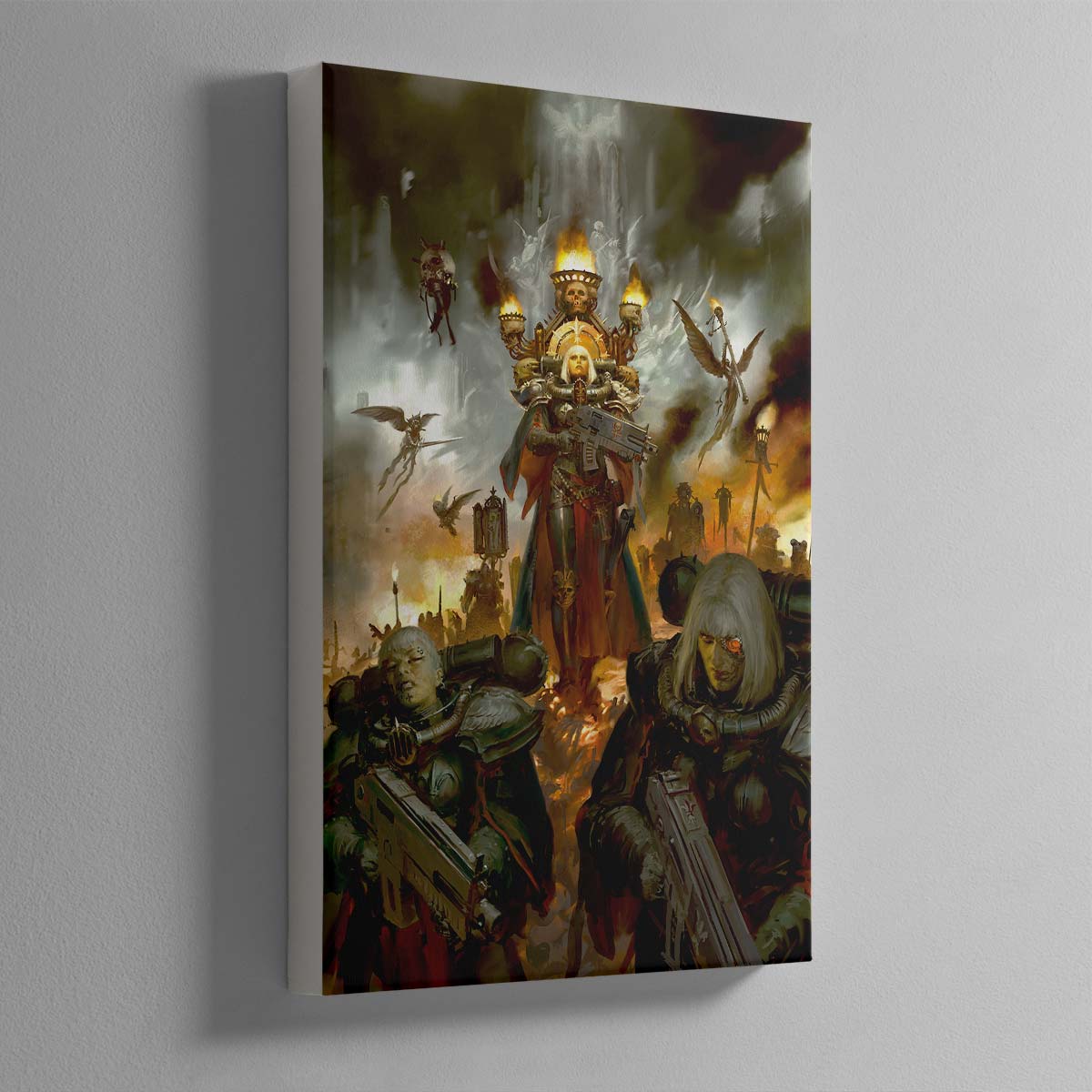 sisters of battle codex cover 2019-paul dainton-sisters-of-battle-codex-cover-2019-canvas-warhammer art