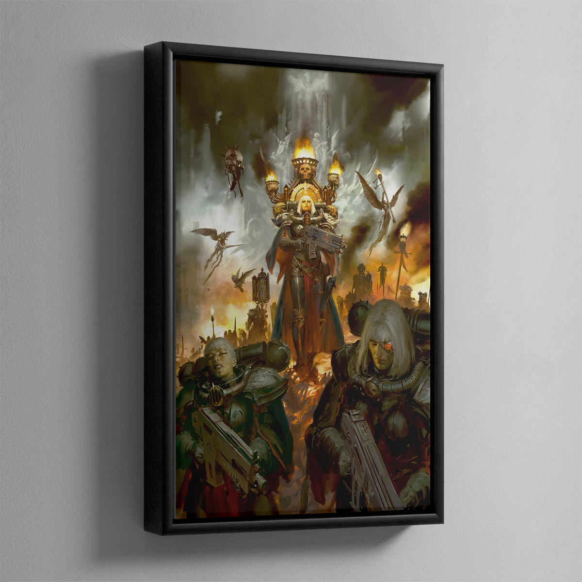 sisters of battle codex cover 2019-paul dainton-sisters-of-battle-codex-cover-2019-framed-canvas-warhammer art