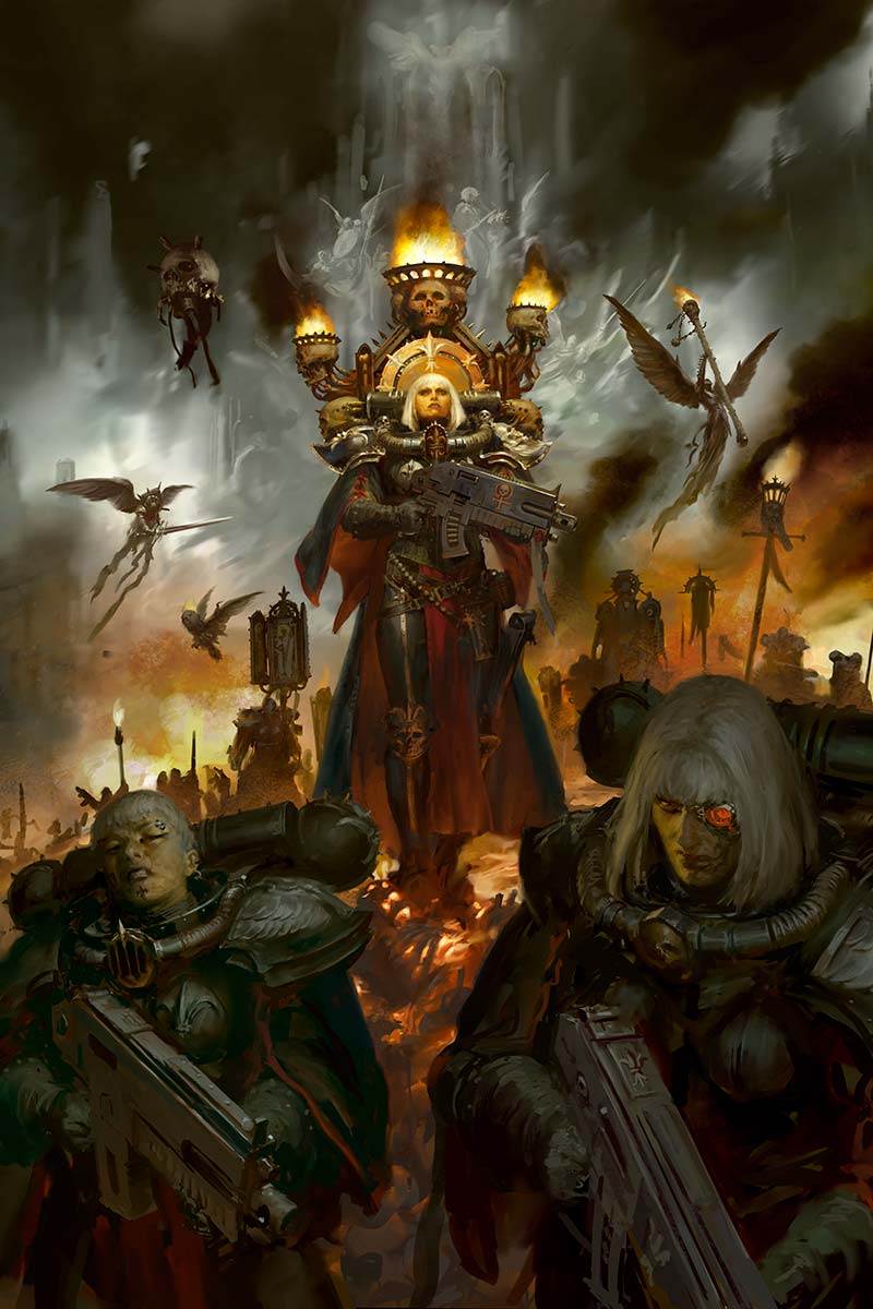 sisters of battle codex cover 2019-paul dainton-sisters-of-battle-codex-cover-2019-warhammer art