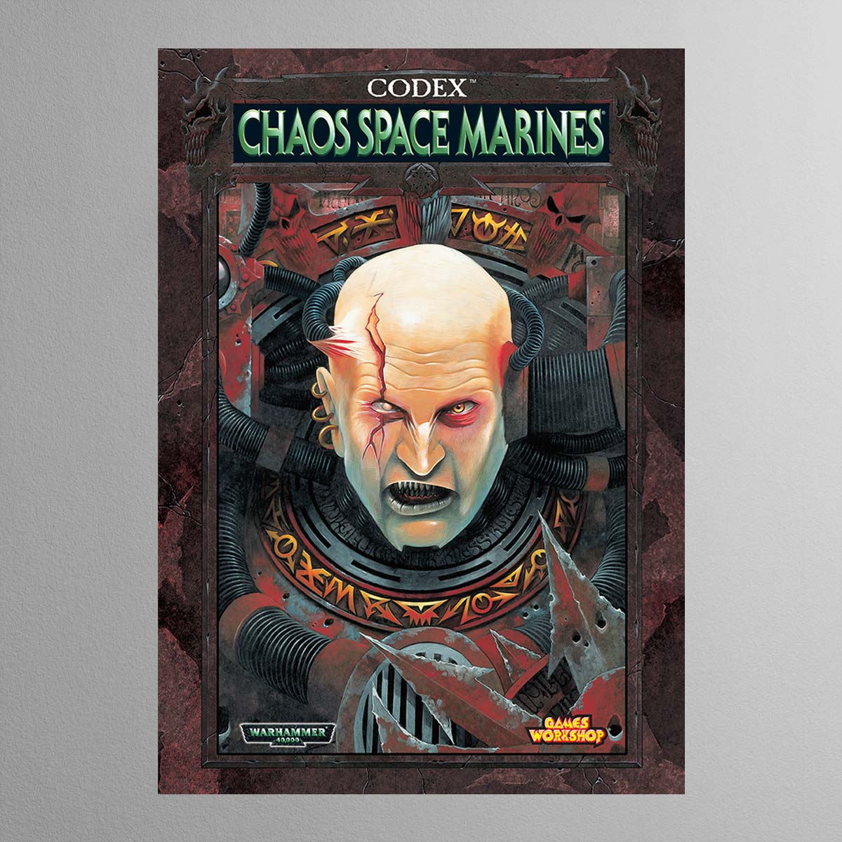 Codex Chaos Space Marines (1999)-Wayne England-Warhammer-40000-3rd-Edition-Chaos-Space-Marines-Print-Warhammer Art