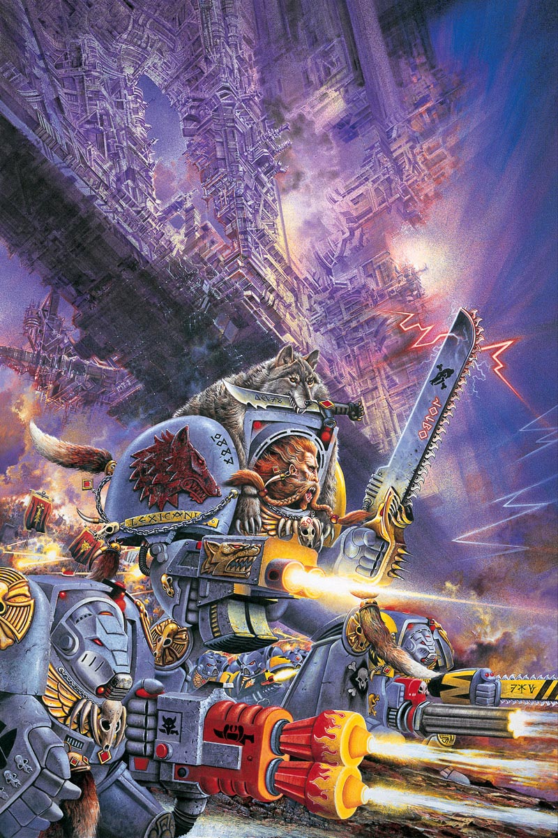 This image adorned the cover of the second edition Space Wolf Codex.