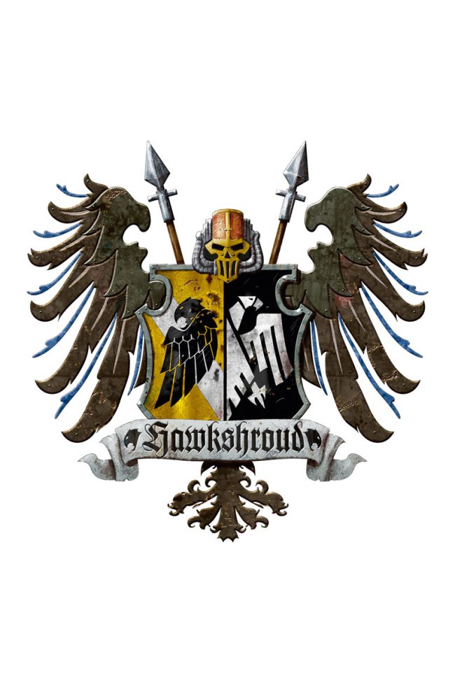This is the heraldic crest displayed by all Knights who are a member of the venerable House Hawkshroud.