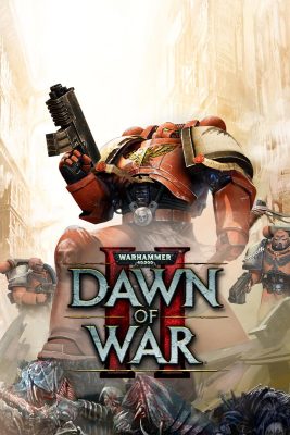 The cover for the popular RTS game Dawn of War 2 shows Space Marines of the Blood Ravens Chapter