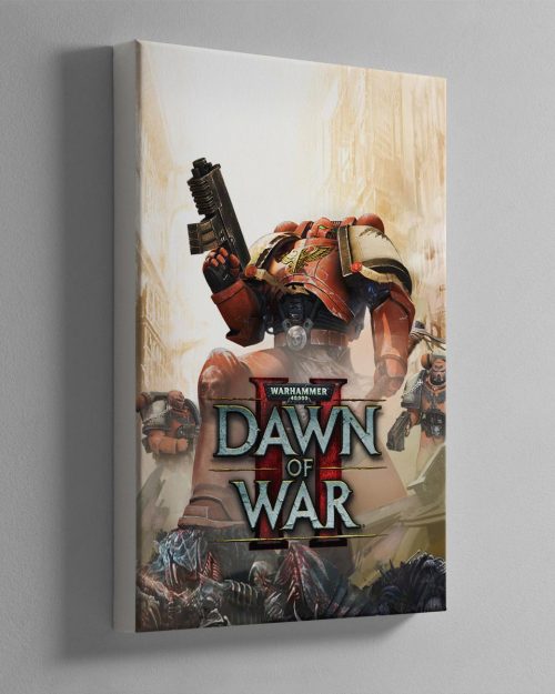 The cover for the popular RTS game Dawn of War 2 shows Space Marines of the Blood Ravens Chapter