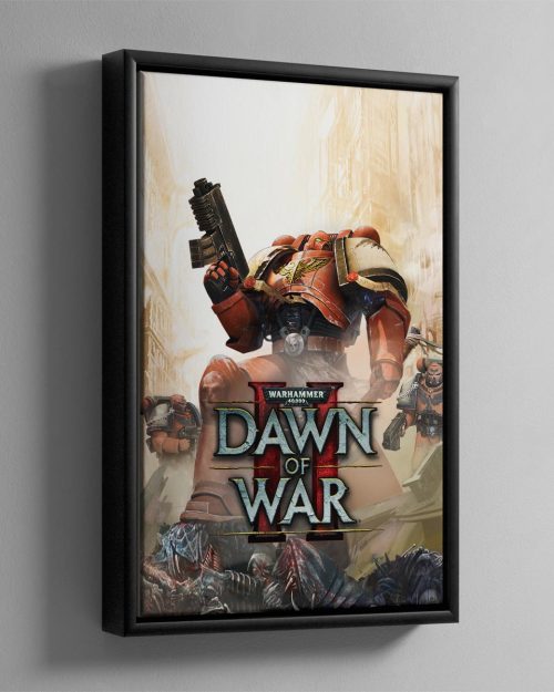 The cover for the popular RTS game Dawn of War 2 shows Space Marines of the Blood Ravens Chapter