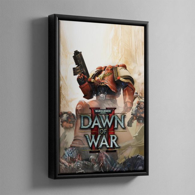 The cover for the popular RTS game Dawn of War 2 shows Space Marines of the Blood Ravens Chapter