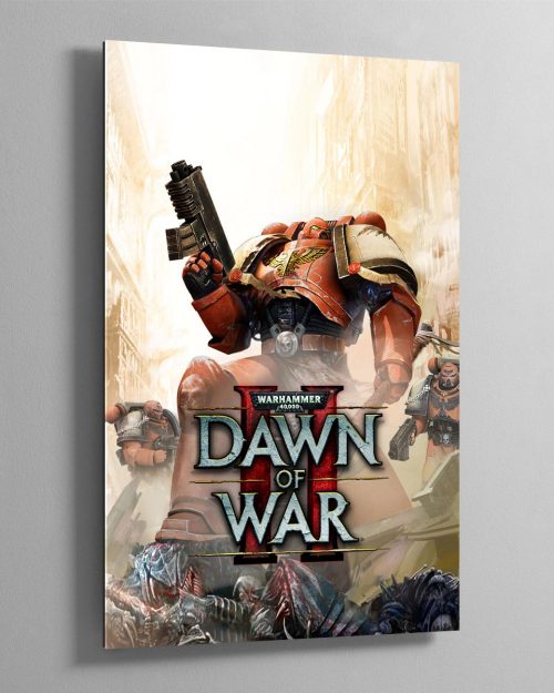 The cover for the popular RTS game Dawn of War 2 shows Space Marines of the Blood Ravens Chapter