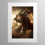 A White Scars Captain – Mounted Print