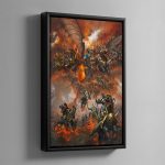 Archaon Everchosen and the Varanguard – Framed Canvas