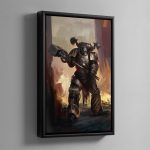 Iron Warriors Chaos Space Marine – Framed Canvas