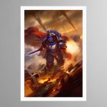 Ultramarines Captain in Gravis Armour – Print