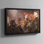 The Beasts of Chaos Gather- Framed Canvas