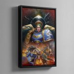 Roboute Guilliman, Primarch of the Ultramarines – Framed Canvas