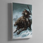 Space Wolf on Thunderwolf – Canvas