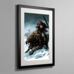 Space Wolf on Thunderwolf – Framed Print
