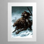 Space Wolf on Thunderwolf – Mounted Print
