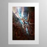 Yndrasta – The Celestial Spear – Mounted Print