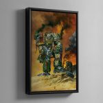 Classic Chaos Space Marine – Framed Canvas