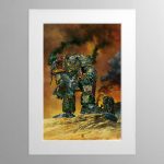 Classic Chaos Space Marine – Mounted Print