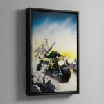 Dark Angels Ravenwing Biker – Framed Canvas