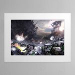 Galaxy In Flames – Mounted Print