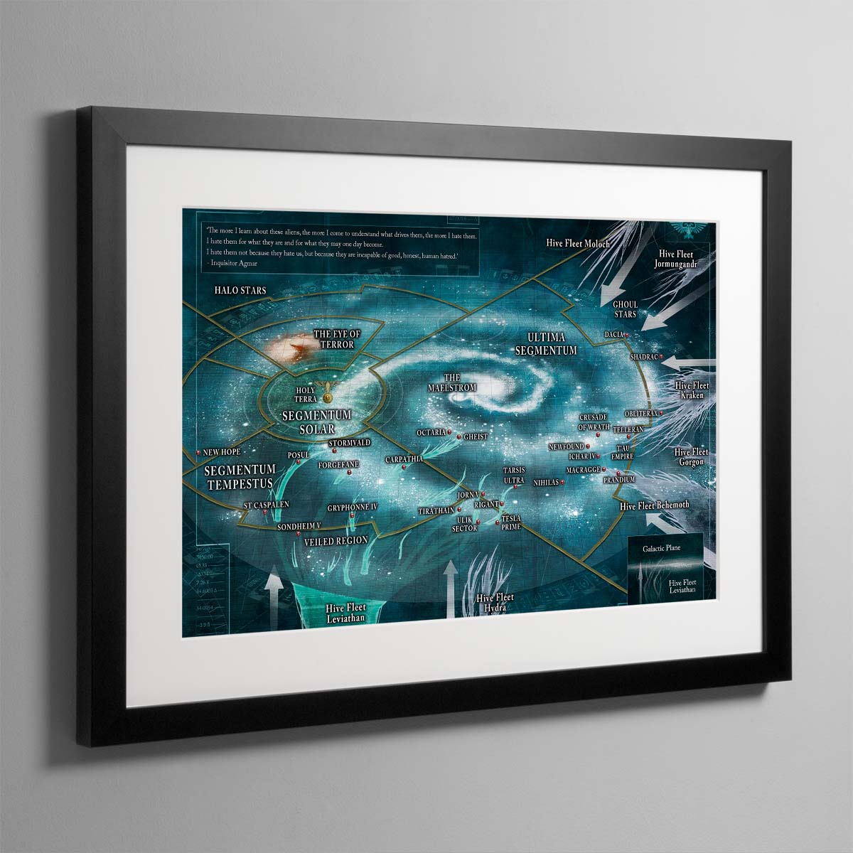Tyranid Leviathan Map [UPDATED] – Framed Print