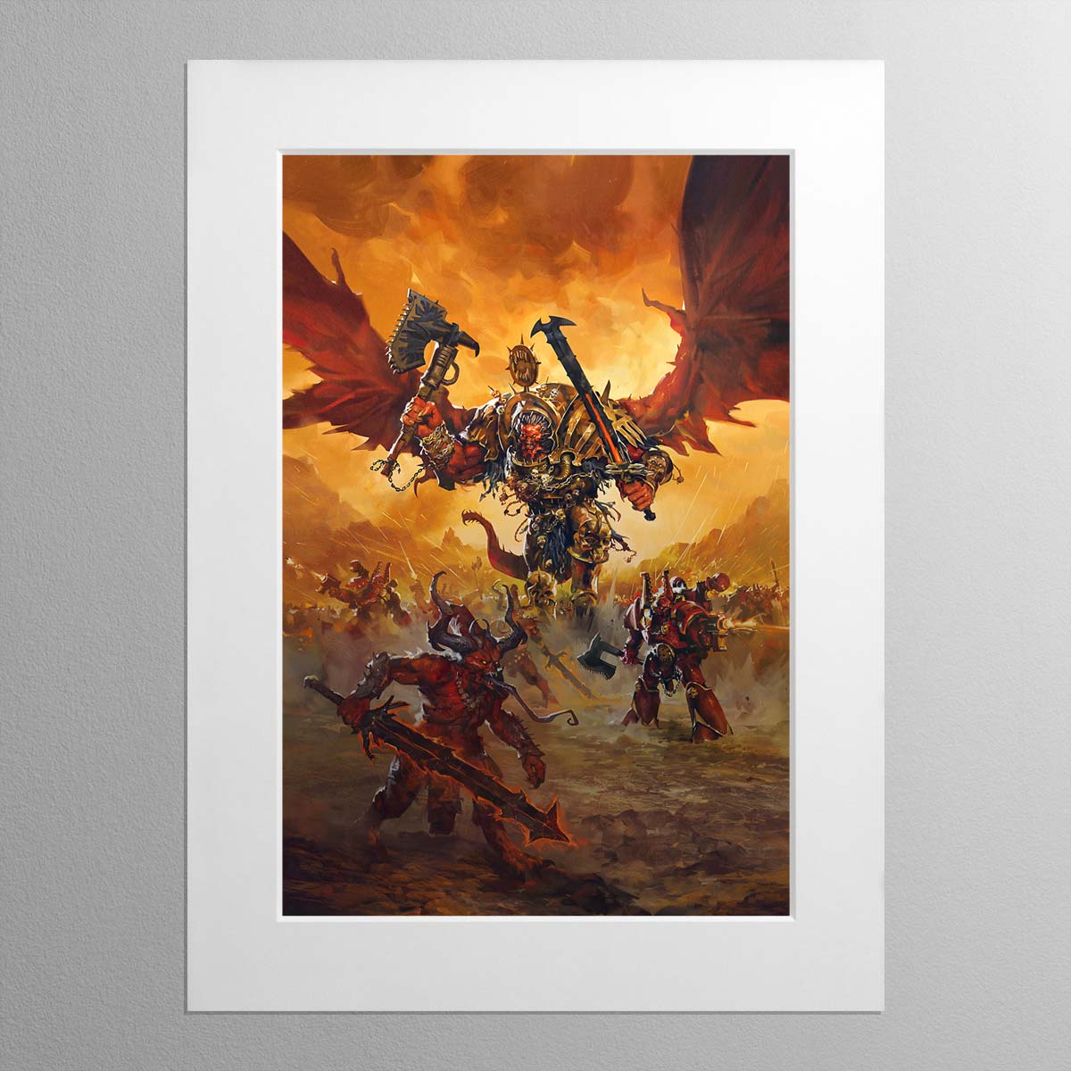 Angron the Red Angel – Mounted Print