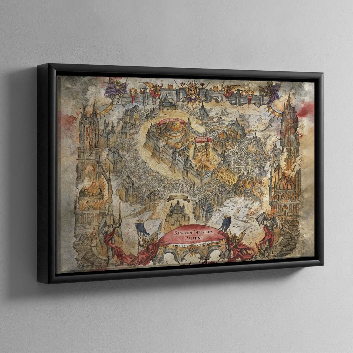 Siege of Terra Echoes of Eternity Map – Framed Canvas