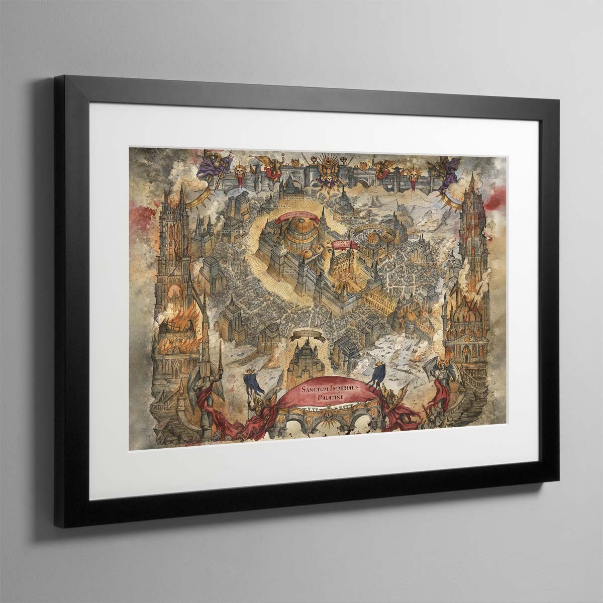 Siege of Terra Echoes of Eternity Map – Framed Print