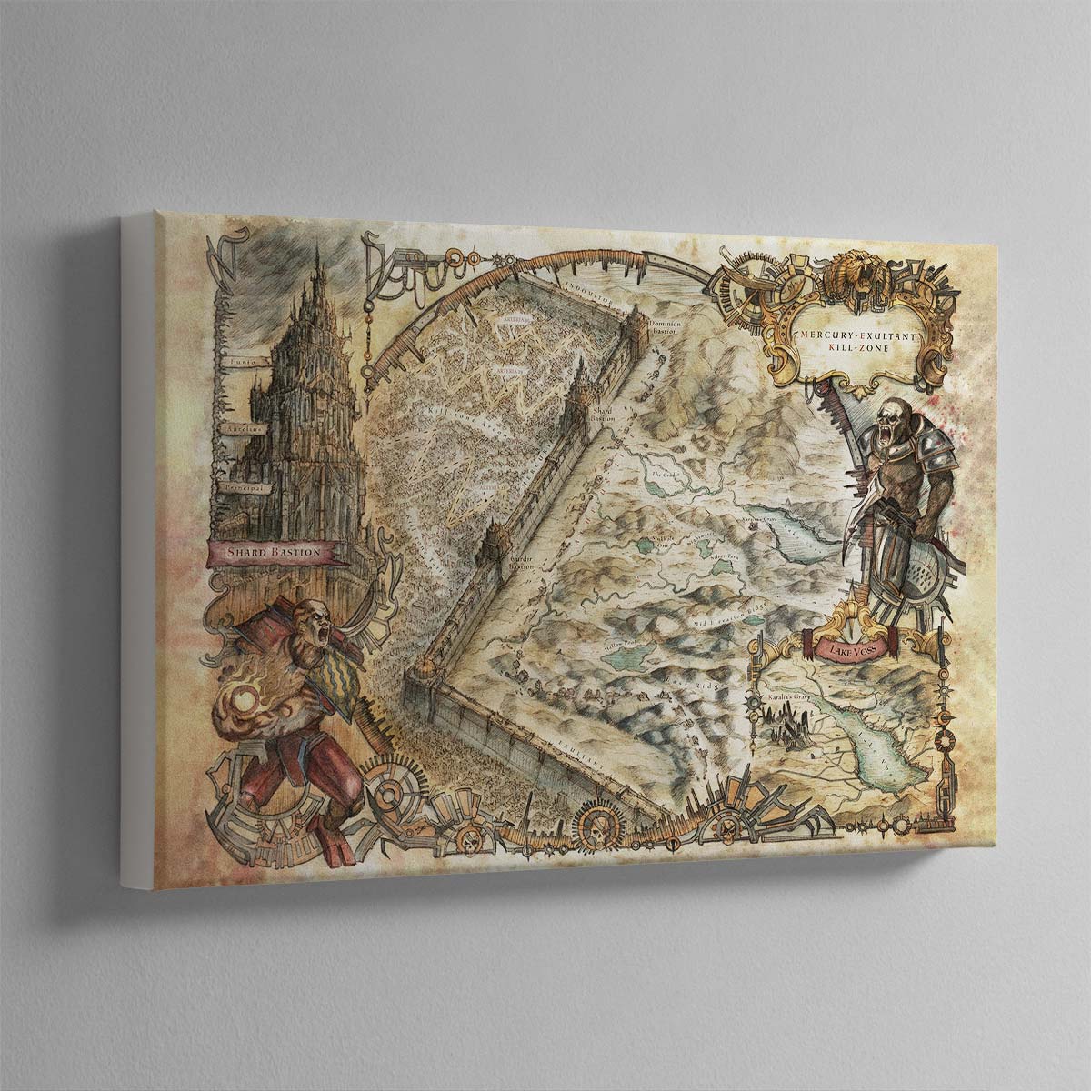 Siege of Terra Mortis Mercury Gate Map – Canvas