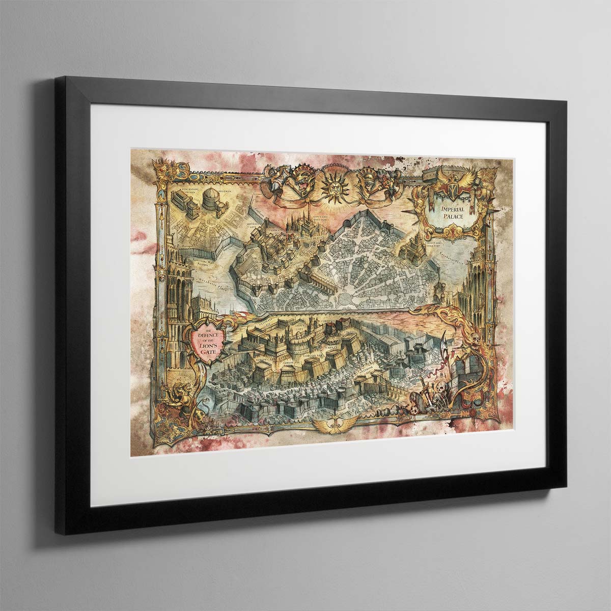 Siege of Terra Saturnine Map – Framed Print