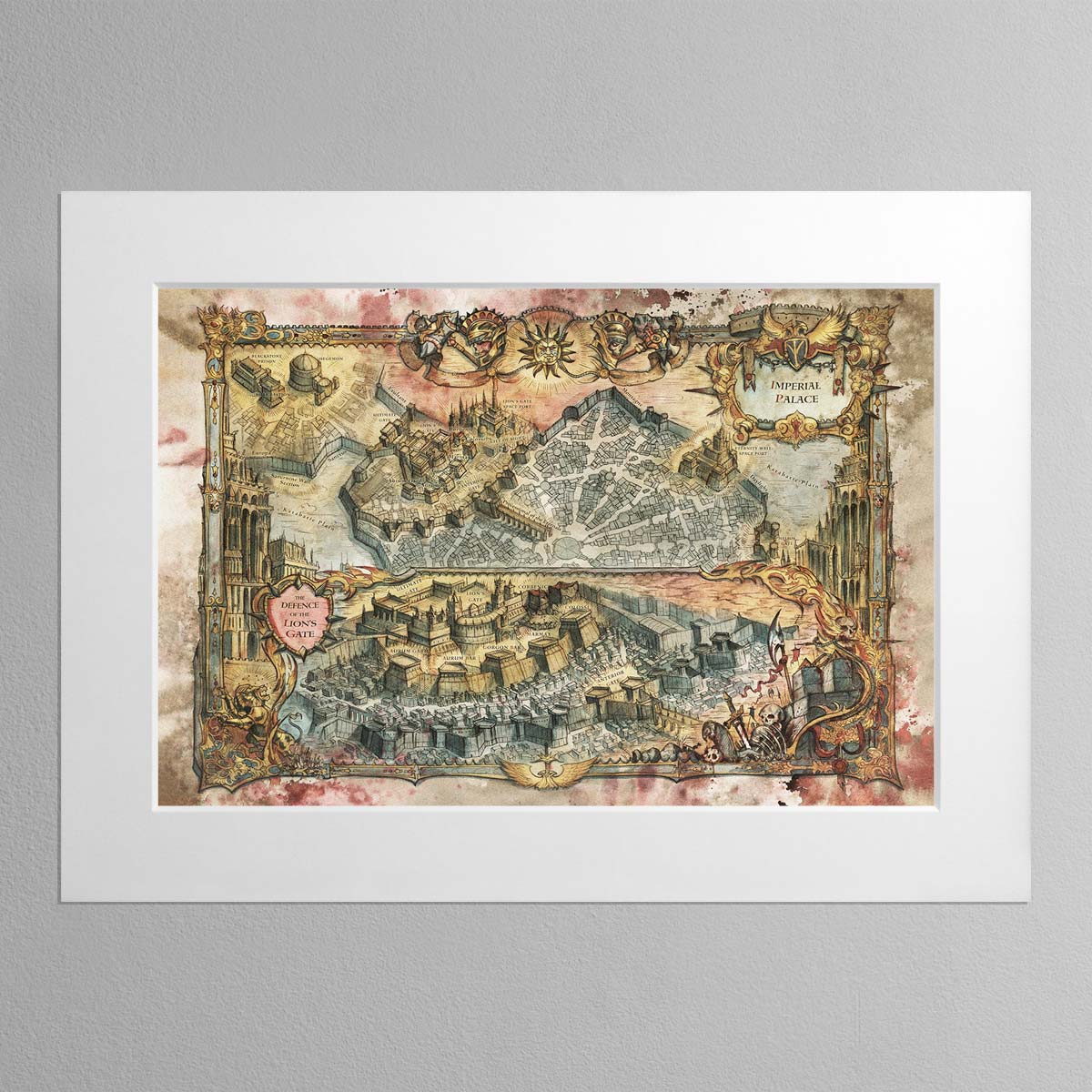 Siege of Terra Saturnine Map – Mounted Print