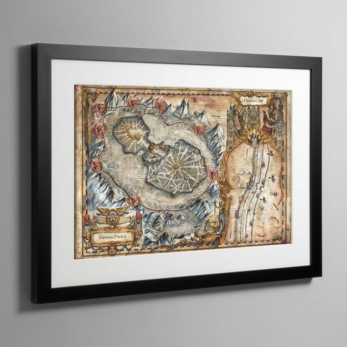 Siege of Terra The Lost and the Damned Map – Framed Print