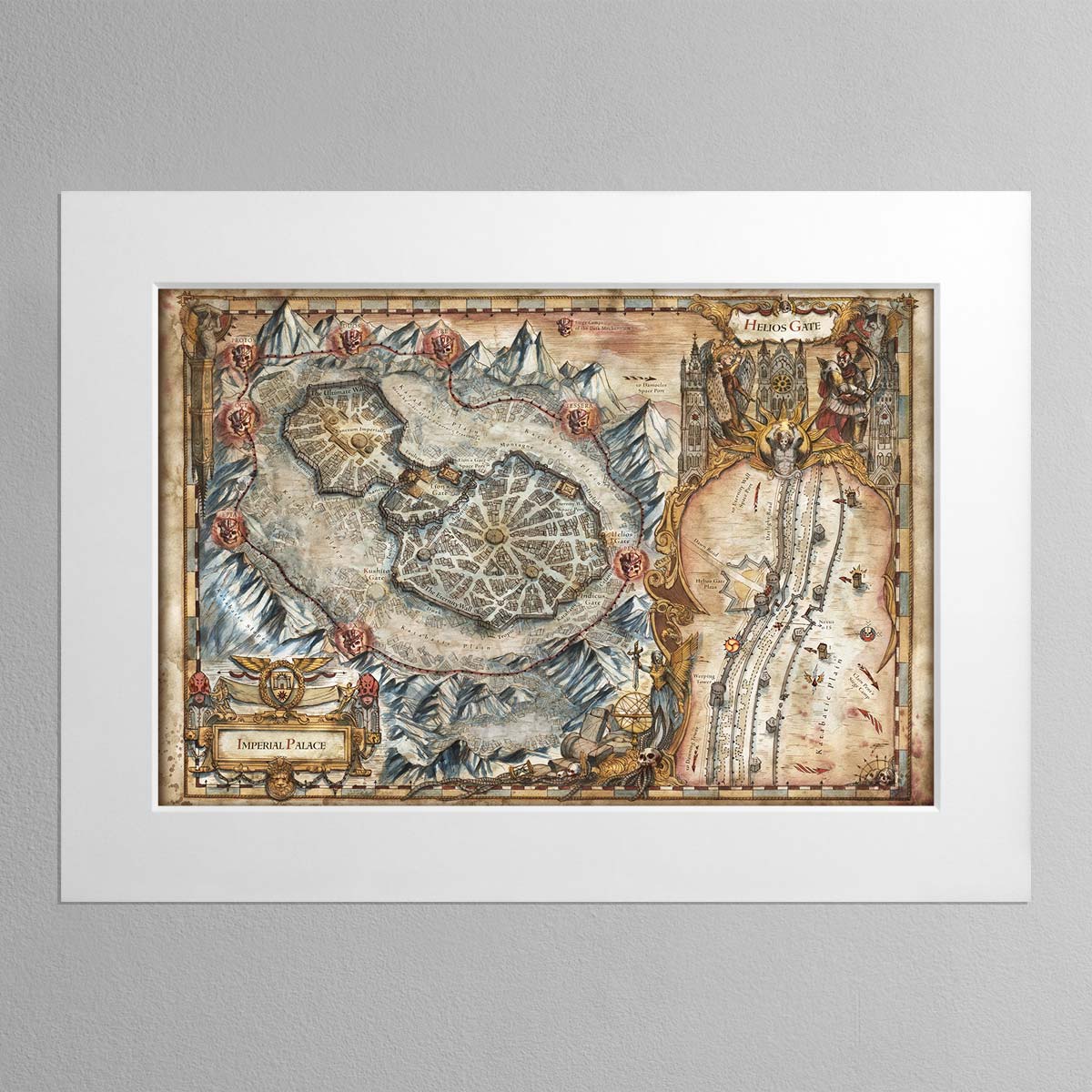 Siege of Terra The Lost and the Damned Map – Mounted Print