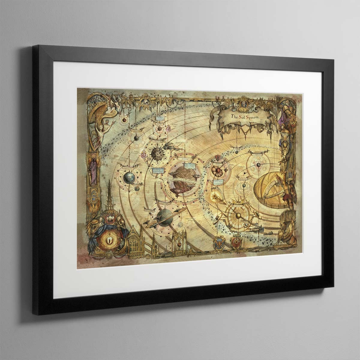 Siege of Terra The Solar War Map – Framed Print
