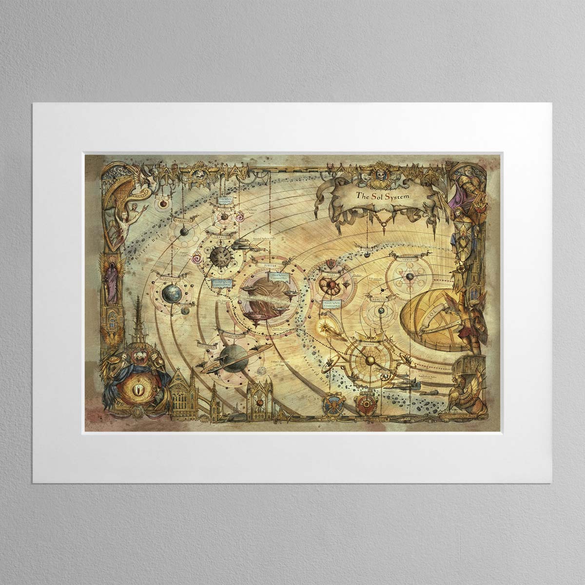 Siege of Terra The Solar War Map – Mounted Print