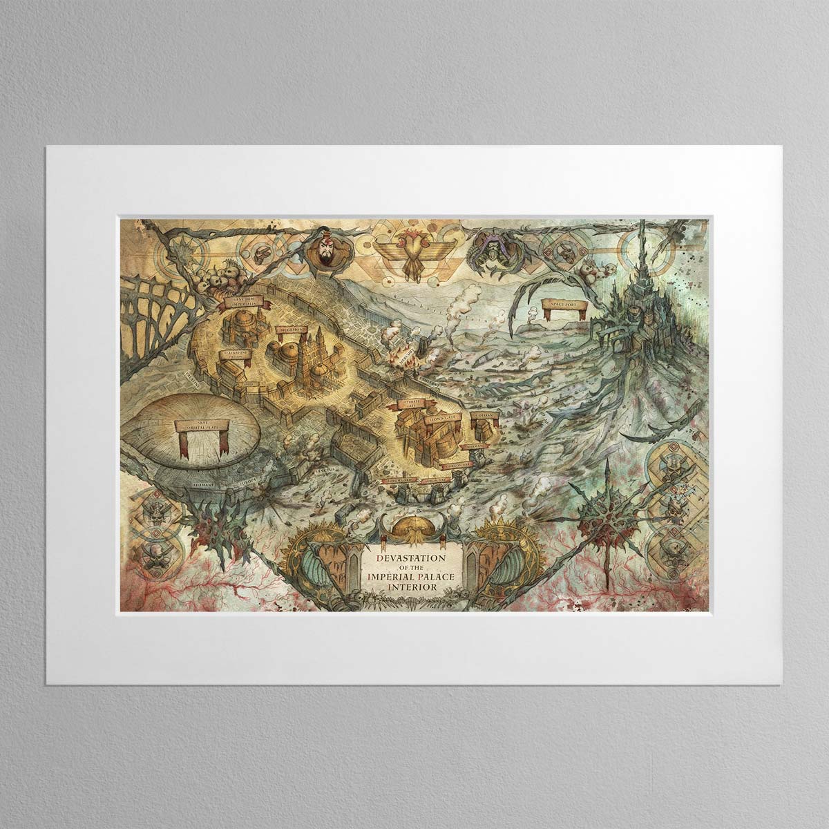 Siege of Terra Warhawk Map – Mounted Print