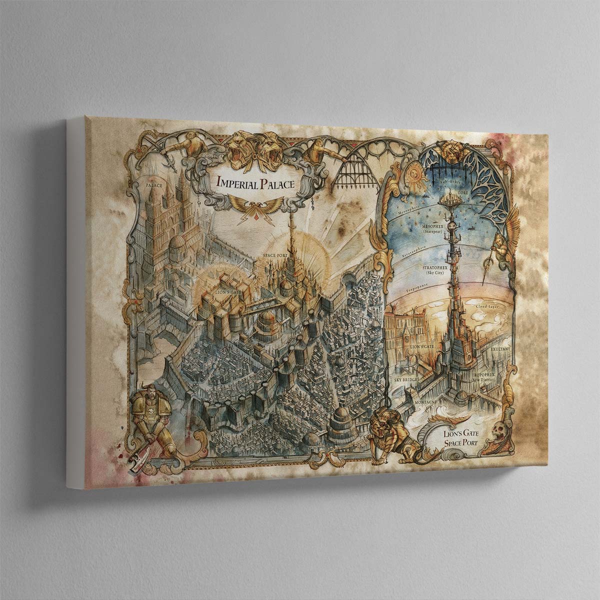 Siege of Terra The First Wall Map – Canvas