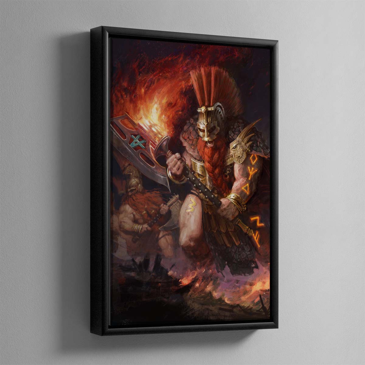 Auric Flamekeeper – Framed Canvas