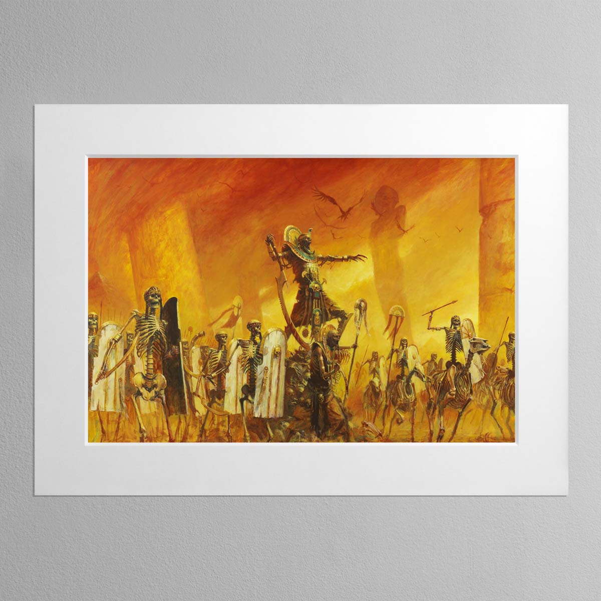 Tomb King and Tomb Guard – 2 Mounted Print