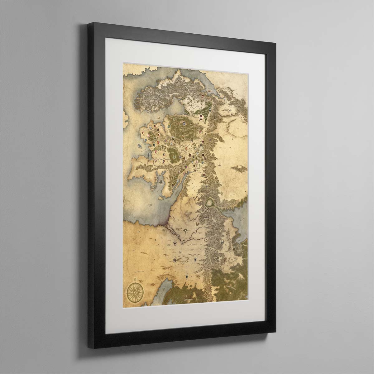 Map of the Old World – 5 Framed Print