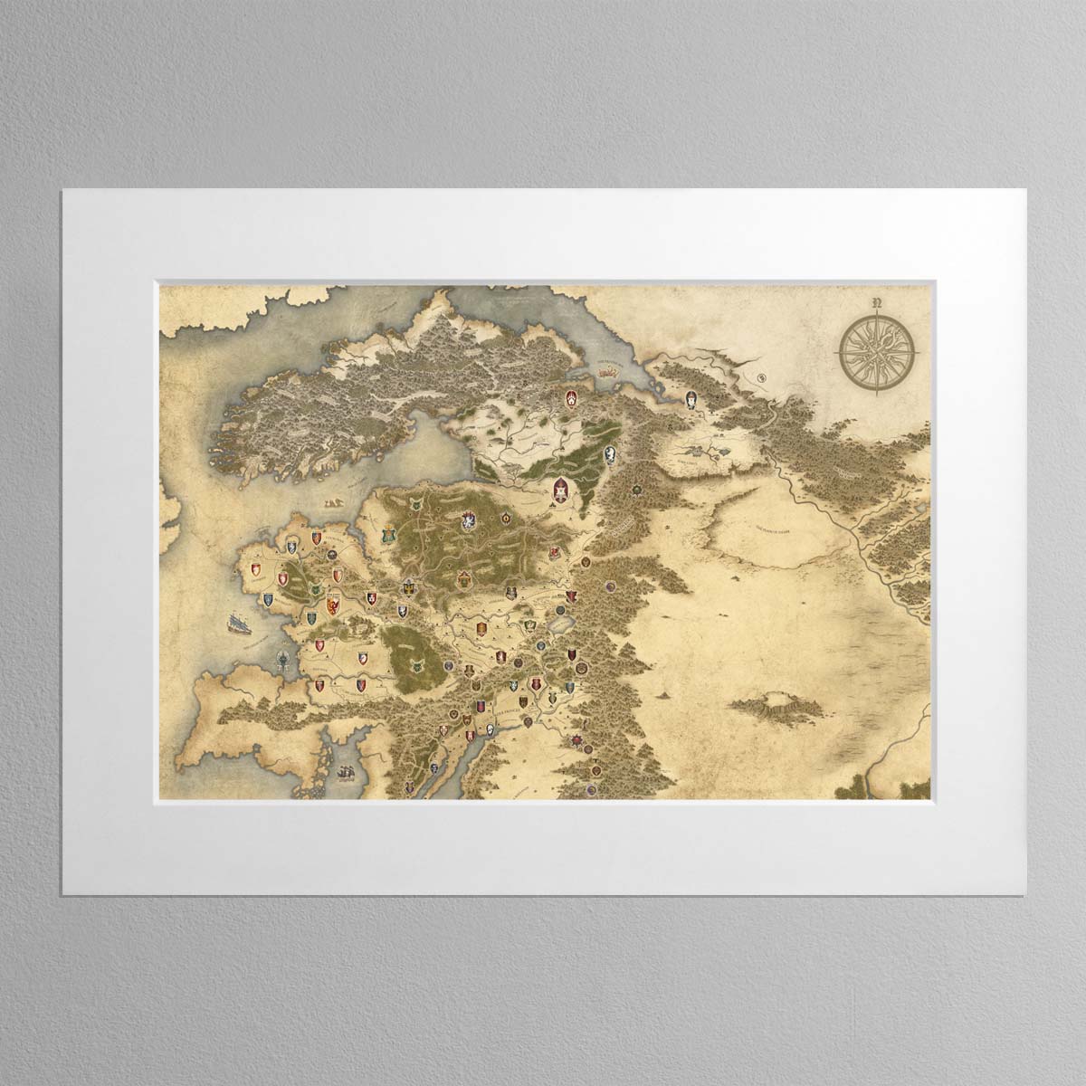 Map of the Old World – North – 2 Mounted Print