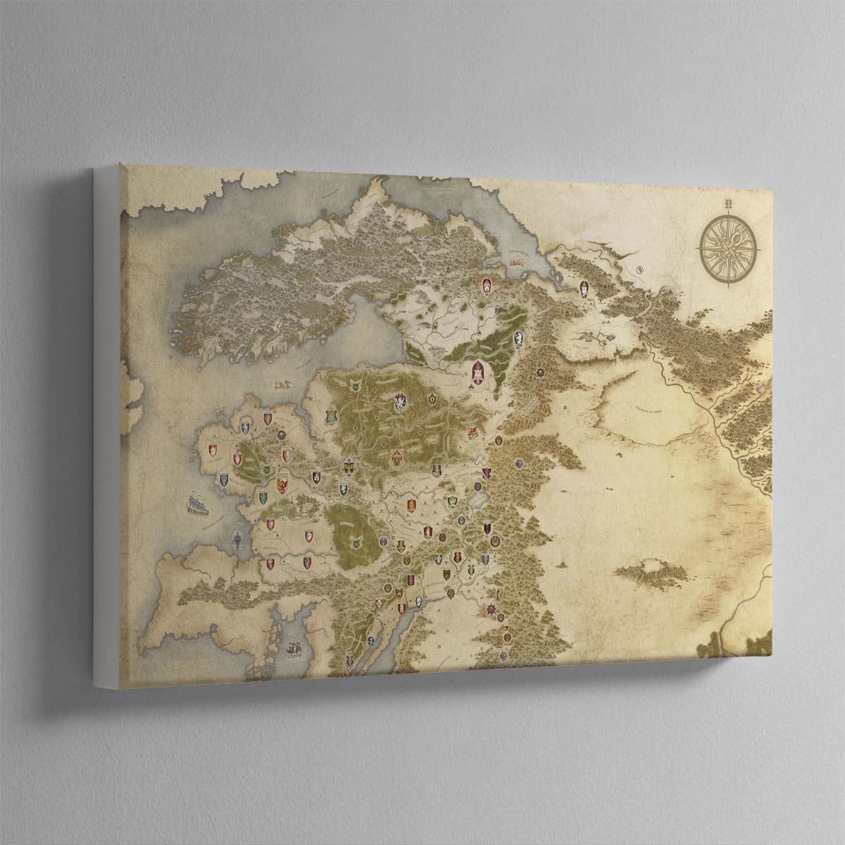 Map of the Old World – North – 3 Canvas