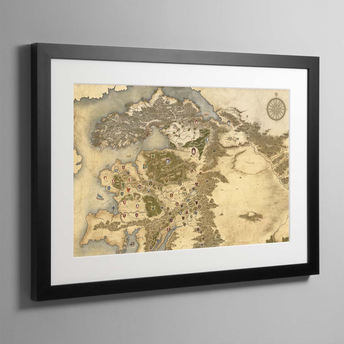 Map of the Old World – North – 5 Framed Print