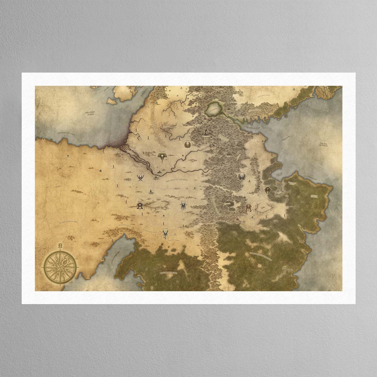 Map of the Old World – South – 1 Print