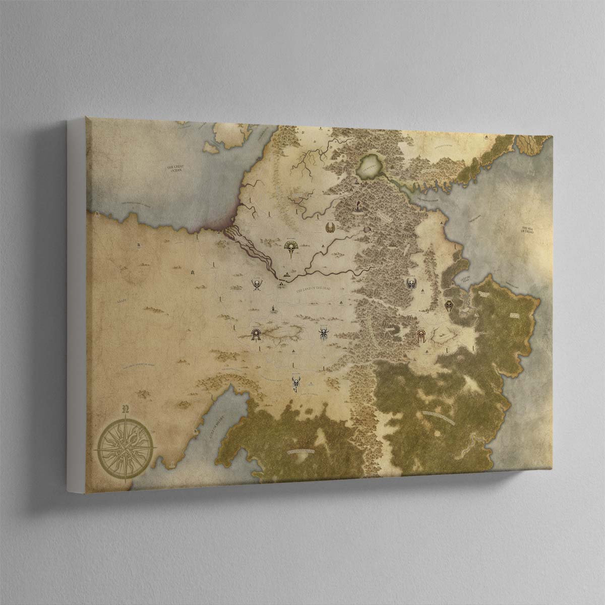 Map of the Old World – South – 3 Canvas
