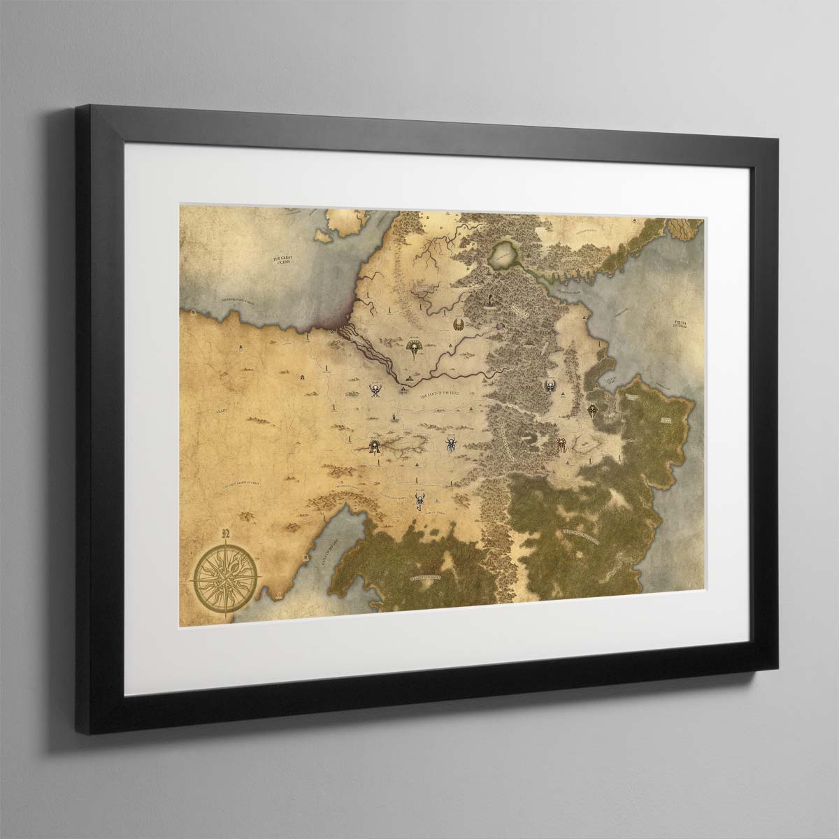 Map of the Old World – South – 5 Framed Print